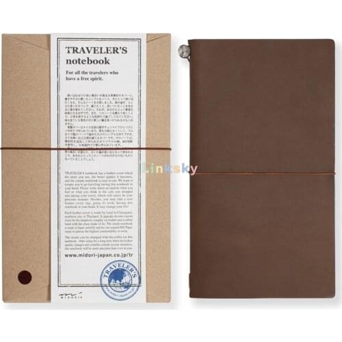 Midori TN Travelers Company : Travelers Notebook : Leather Cover,paper inside is blank (refills are available)
