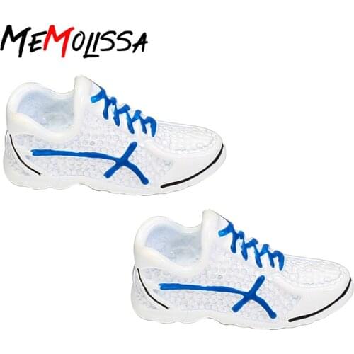 MeMolissa Novelty Shoes Design French Cufflinks for Mens White Sport Shoes Cuff buttons Fashion Shirt Cuff Links Jewelry