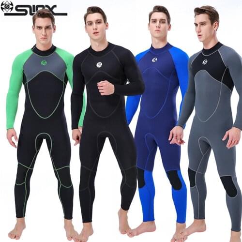 Full-body Men 3mm Neoprene Wetsuit Surfing Swimming Diving Suit Triathlon Wet Suit for Cold Water Scuba Snorkeling Spearfishing