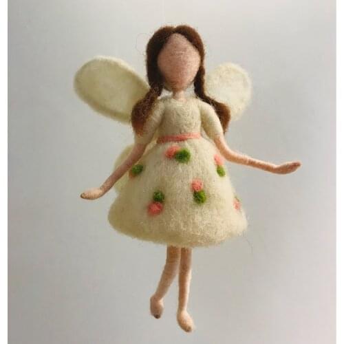 Fairy Needle Felting Kit for Beginners 15 cm Height Handmade Wool Felt Doll Sewing Kit Creativity Kit Video Instruction