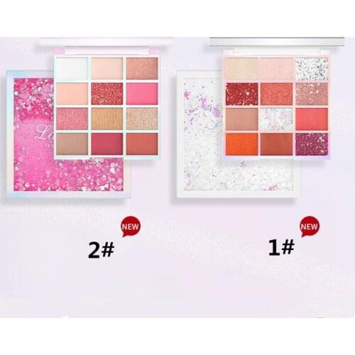 New 1pcs Bight Star 12 Colors Makeup Eyeshadow Palette Matte Pearl Flicker Smoky Eye Shadow in One Palette Blush Makeup eyes