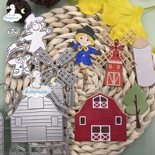 Bunnymoon 2020 New Village Scarecrow Metal Cutting Dies For Scrapbooking DIY Cards Stencil Paper Craft Handmade Album