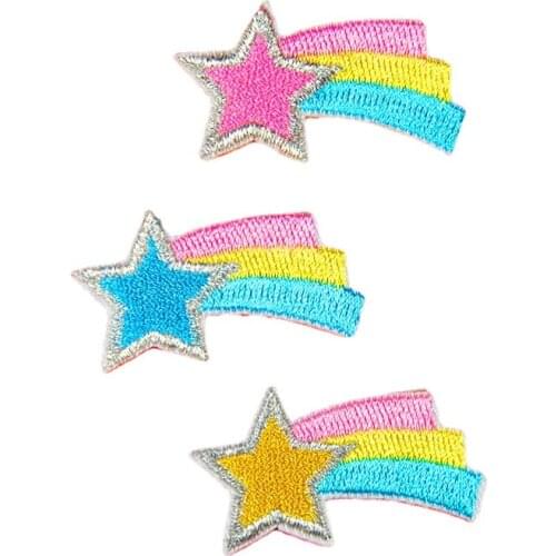 New Rainbow Love Heart Patches Cap Shoe Iron on Embroidered Appliques DIY Apparel Accessories Patch for Clothing Fabric Badges