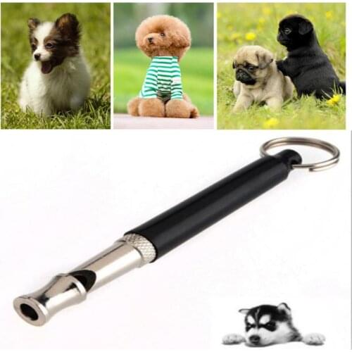 Portable Pet Dogs Training Whistle Stop Barking Silent Ultrasonic Sound Repeller With Key Ring Loop Train Supplies Whistle NEW