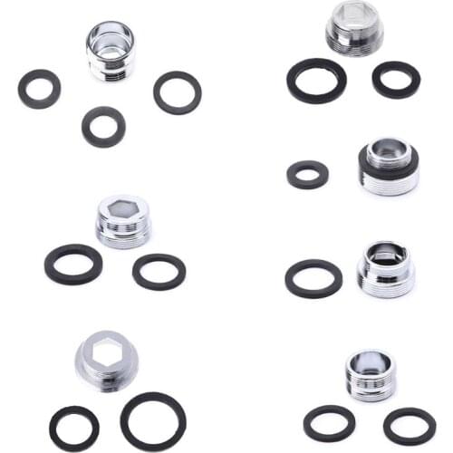 Solid Metal Adaptor Outside Thread Water Saving Kitchen Faucet Tap Aerator Connector HX6D