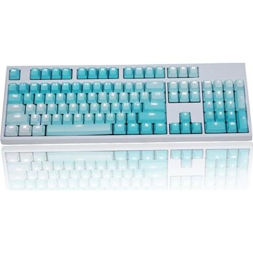 1 Set Replaceable PBT Keycaps 87 104 108 Transparent Lettering Keys Double Shot Backli Key Cap for Mechanical Keyboard