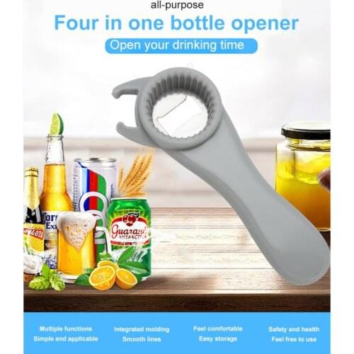 4 In 1 Corkscrew Can Opener Beer Drink Stainless Steel Multipurpose Dinner Party Picnic Portable Simple For Home Kitchen Bar