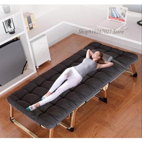 Folding Bed Single Bed Siesta Household Simple Lunch Bed Accompany Portable Multifunctional Marching Bed Office Chair