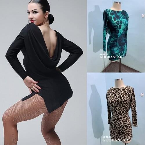 Latin Dance Tops Milk Silk WomenS New Ballroom Shirts Long-Sleeved Clothes Samba Modern Dancing Tops