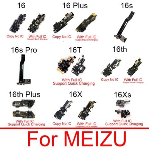 Usb Charger Jack Prot Board For Meizu 16 16th Plus 16T 16X 16XS 16s Pro Chargring Plug Dock Board Flex Cable Replacement Parts