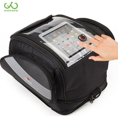 WOSAWE 28L Magnet Touch Screen Motorcycle Tank Bag Backpack Handbag Motocross Helmets Storage Motorbike Fuel Oil Bags