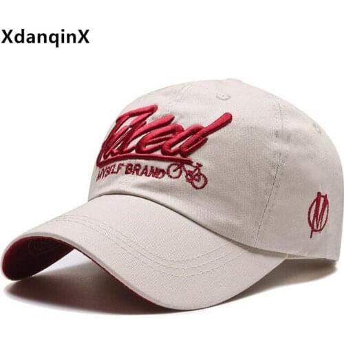XdanqinX Snapback Cap Men Women Personality Trend Baseball Caps Adjustable Size Couple Sports Hat Letter Embroidery Tongue Cap