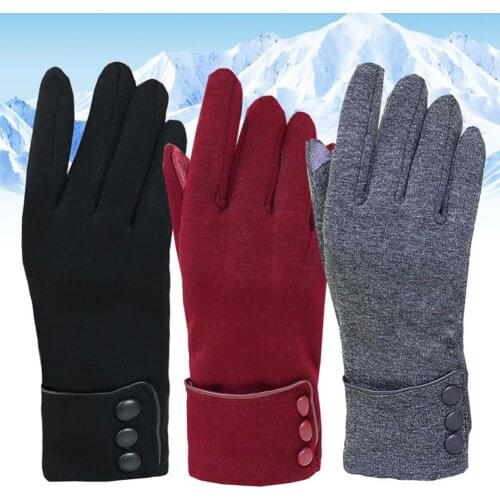 Womens Gloves In Autumn And Winter Driving Ski Windproof Warm Plus Velvet Gloves Touch screen Women Gloves luvas guantes