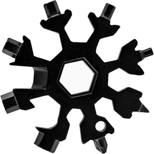 18-in-1 Snowflake Multi Tool, Stainless Steel Snowflake Bottle Opener/Flat Phillips Screwdriver Kit/Wrench, Durable