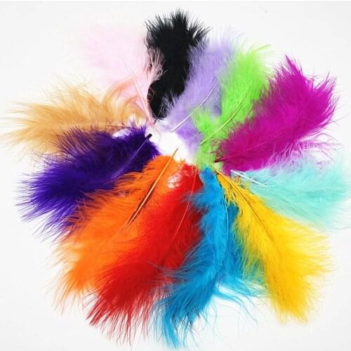 20/100pcs Fluffy Turkey Marabou Feathers for crafts DIY Decoration Wedding pheasant feathers for jewelry making plumas 10-16CM