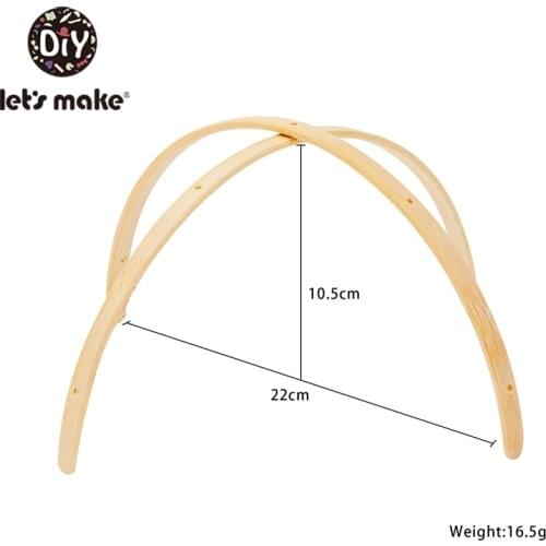 Lets Make 5set Wood Rattles Bracket Baby Bed Bell Toy Holder Mobile Crib Newborn Bell Crib Toy For 0-12 Month Wooden DIY Crafts