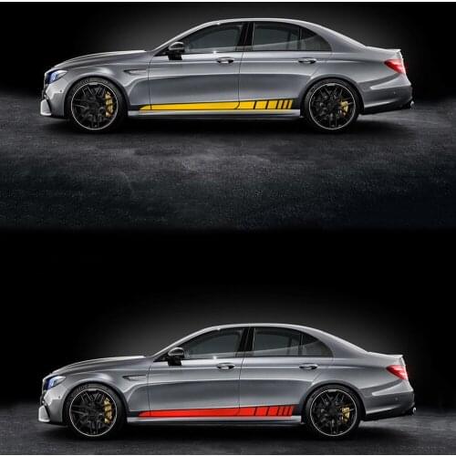 5pcs KK Stickers car side body sticker For Mercedes benz AMG W204 W211 W210 C63 C180 E200 CLA GLK GLE GLA A180 A B C E class A45