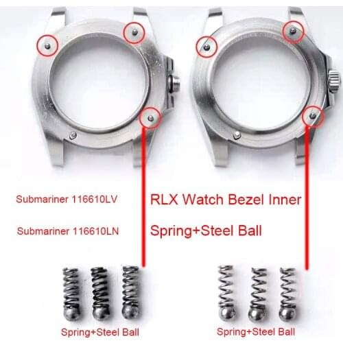6PCS Watch Bezel Inner Case Click Spring Steel Ball Tips For RLX Rolex SUB Submariner 116610, Watch Parts Replacement