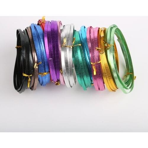 3meter/piece 5mm Width 1mm Thickness Embossing Flat Aluminum Wire Aluminum Crafts For Diy Necklace Bracelets Jewelry Making