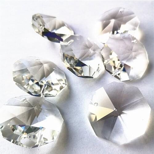 Free Shipping Top Quality 200pcs/lot 30mm k9 Crystal Chandelier Lamp Clear Beads in two Holes Christmas Tree & Home Decoration