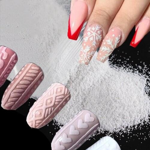 10g Shining Sugar Nail Glitter Candy Coat Powder Sugar Coating White BlacK Transparent Nail Pigment Dust Nail Art Decorations