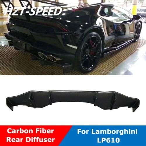 DM Style Real Carbon Fiber Material Rear Shovel Chin Lip Diffuser For Lamborghini LP610 Car Tuning