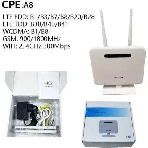 Indoor 4G Hotspot Sim Wireless Router CPE LTE Router With Dual Antenna B28