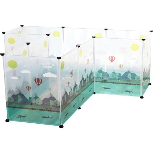 Pet Bed House Plastic Transparent Dog Fence DIY Multi-functional Kennel House for Dogs Cats Practical Home Keeper From Dog