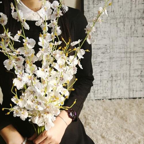 Aartificial Flowers Dancing Lan Heart Orchid Artificial Flower Wedding Decoration Ins Wind Fiori Artificiali Home Decor#W