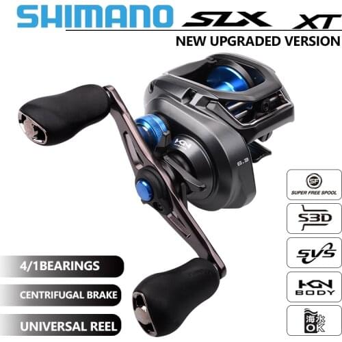 SHIMANO SLX XT Baitcasting Fishing Reels 4+1BB 6.3:1/7.2:1/8.2:1 Max Drag 5/5.5kg HAGANE Body SVS System S3D Spool Reel Fishing