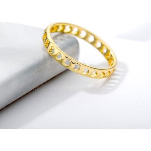 Rings for Women Stainless Steel Hollowed-Out Love Heart Shape Design Cute Fashion Love Jewelry Couple Girs Rings On Fingers Gift