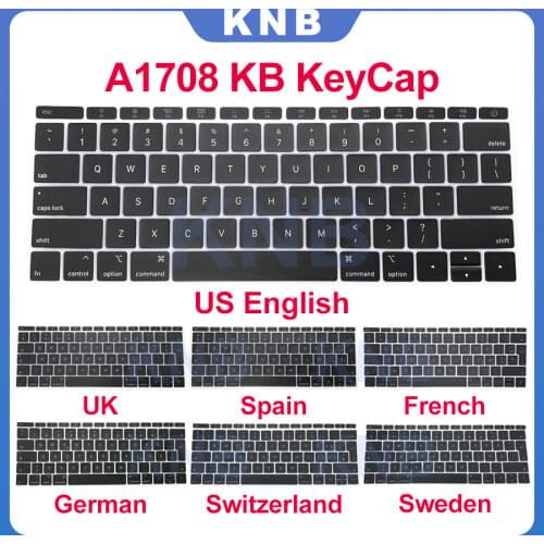 Full Keycaps US UK SP FR HU IT For Macbook Pro Retina 13" A1708 Keyboard Keys Replacement key cap 2016 2017 Year