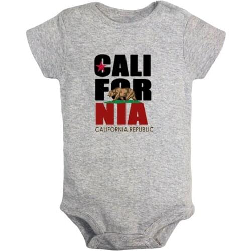Famous Call For NIA California Republic WILD CAT PAW Newborn Baby Boys Girls Outfits Jumpsuit Printing Infant Bodysuit Clothes