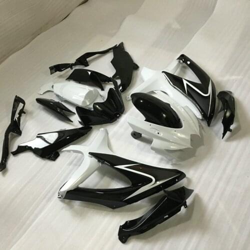 Injection mold Fairing Kit for SUZUKI GSXR 600 750 K8 08 09 GSXR600 GSXR750 2008 2009 ABS Black white Fairings set+7gifts SE05