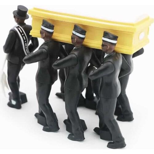 Cosplay Ghana Dancing Pallbearers Coffin Dance Figure Action Funeral Team Funny 63HE