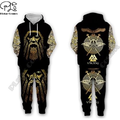 Men for women Viking tattoo 3d all ove Printed Set hoodie Unisex streetwear hip hop Tracksuit Cosplay costumes style-6