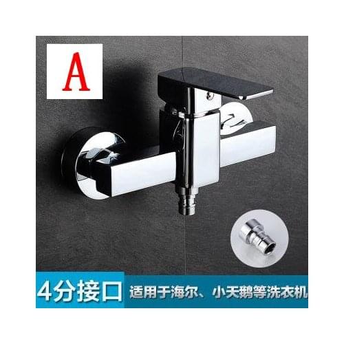 Bathroom bibcock tap for washing machine, Copper bathtub wall mounted bibcock, Brass chrome bibcock cold and hot, Free Shipping