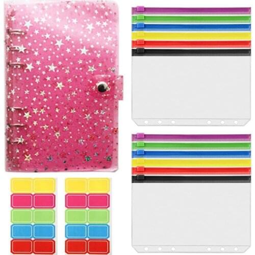 Creative Gypsophila A6 Binder PVC Six-Hole Loose-Leaf Shell Hand Book Loose-Leaf Notebook Pouches Binder Photocard File Folder