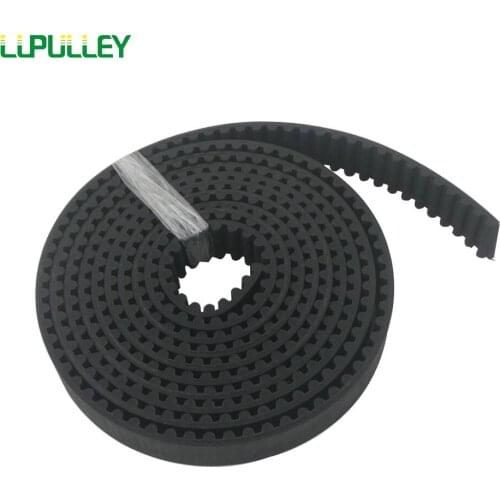 LUPULLEY 5M Black Open Timing Belt 1M/2M/3M/4M/5M/6M/7M/8M/9M/10M Pitch Length 15mm/20mm Width 5M Rubber Open Timing Belt