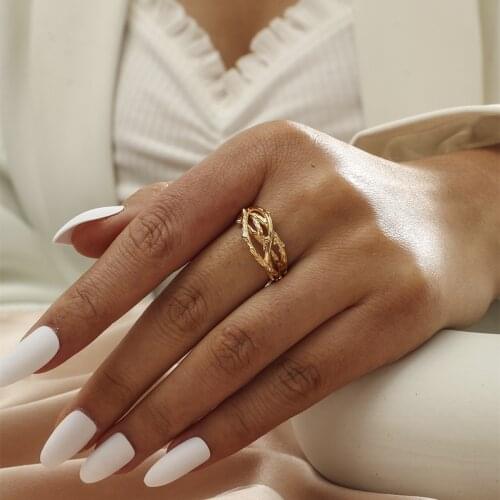 MANGOSKY Fashion Unique Open Adjustable Ring For Women