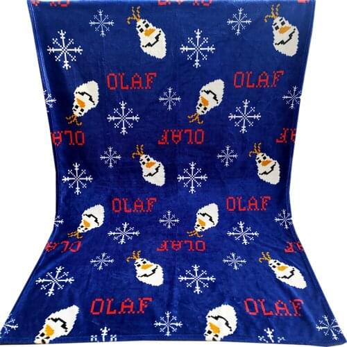 Disney Blue Frozen Olaf Car Airplane Leisure Single Blanket Bedding Flannel Air Conditioning Blanket Baby Kids Home Decorate