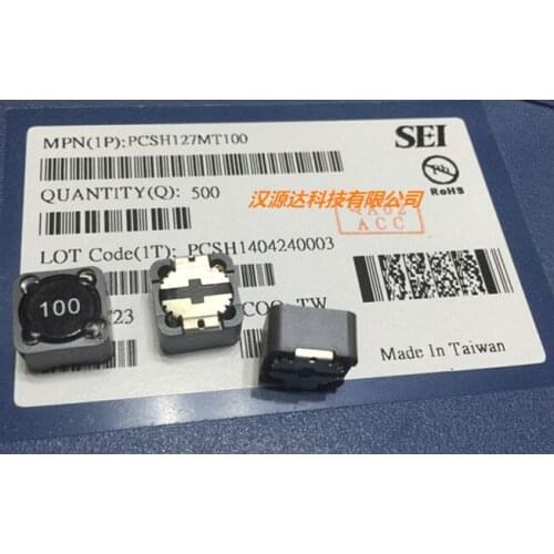 Original new 100% PCSH127MT100 power inductor 127-10UH 11.2A 12x12x8MM