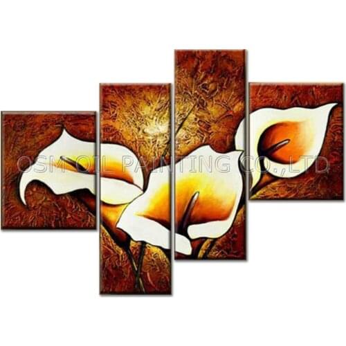 Excellent Artist Handmade High Quality Abstract Flower Oil Painting on Canvas Beautiful Handmade Flower Painting for Living Room