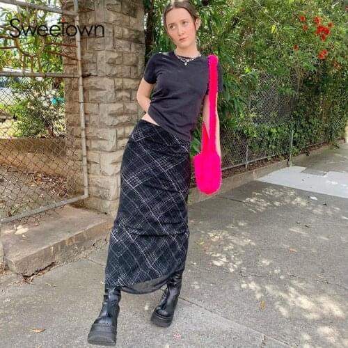 Женские юбки Sweetown China At AliExpress