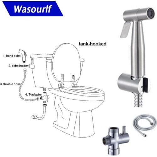 Wasourlf Toilet Hand Sprayer Bidet Stainless Steel Shower Hose Distributor Bathroom Accessories Toilet fittings Rest Room parts