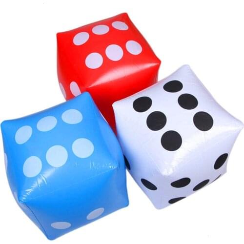 Funny Outdoor Inflatable Dice 30*30cm Swimming pool Party Supplies Kids Toys For Children Adults Game Play Cube Toys