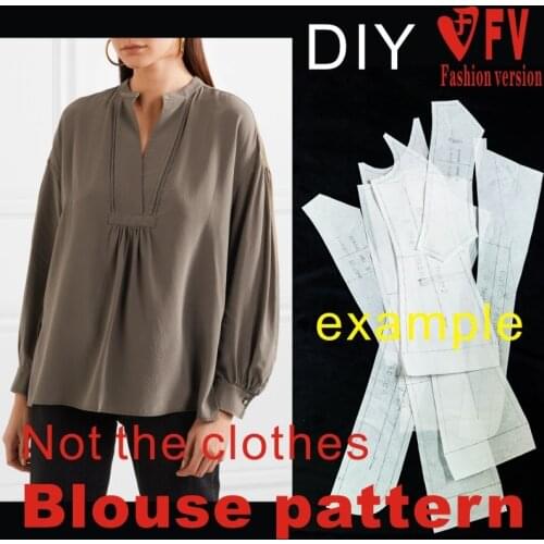Ladies' shirt pattern casual loose pattern 1:1 clothing production cutting drawing BCY-81