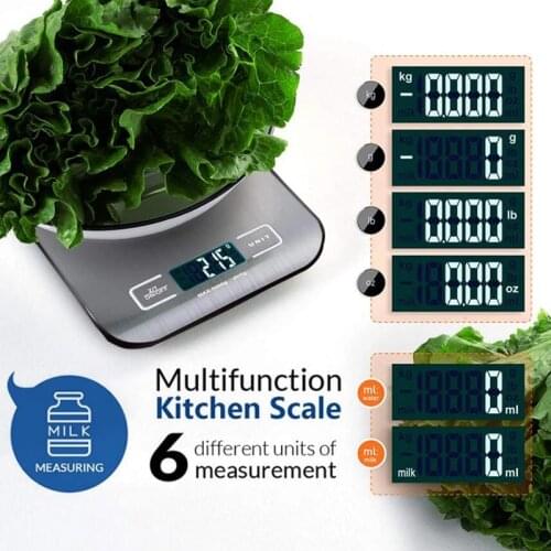 Professional Touch Digital Kitchen Scale Electronic Food Scales Measuring Tools/ LCD Display & Stainless Steel Platform