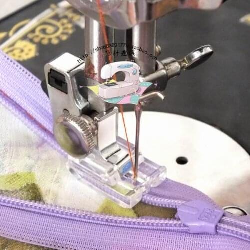 2pcs Vintage foot sewing machine For Juki SINGER Brother JANOME PFAFF Press foot Transparent invisible zipper presser foot