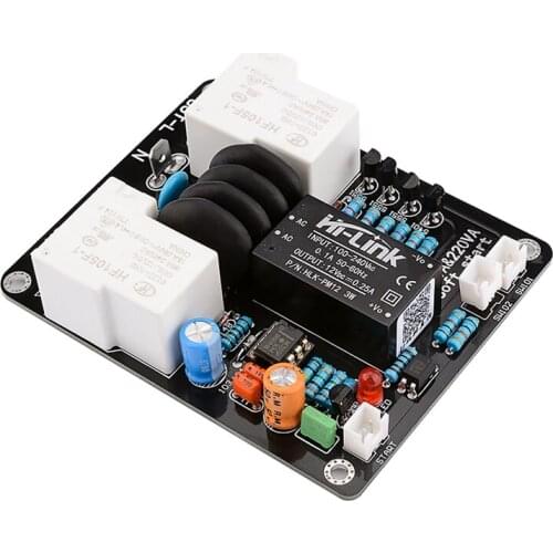 2000W High Power Soft Start Board 30A Dual Temperature Control Switch Delayed Start Board for Amplifier Amp DIY